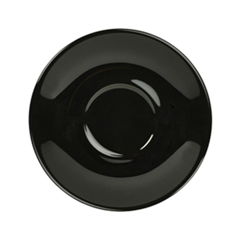 Genware Porcelain Black Saucer 12cm/4.75"