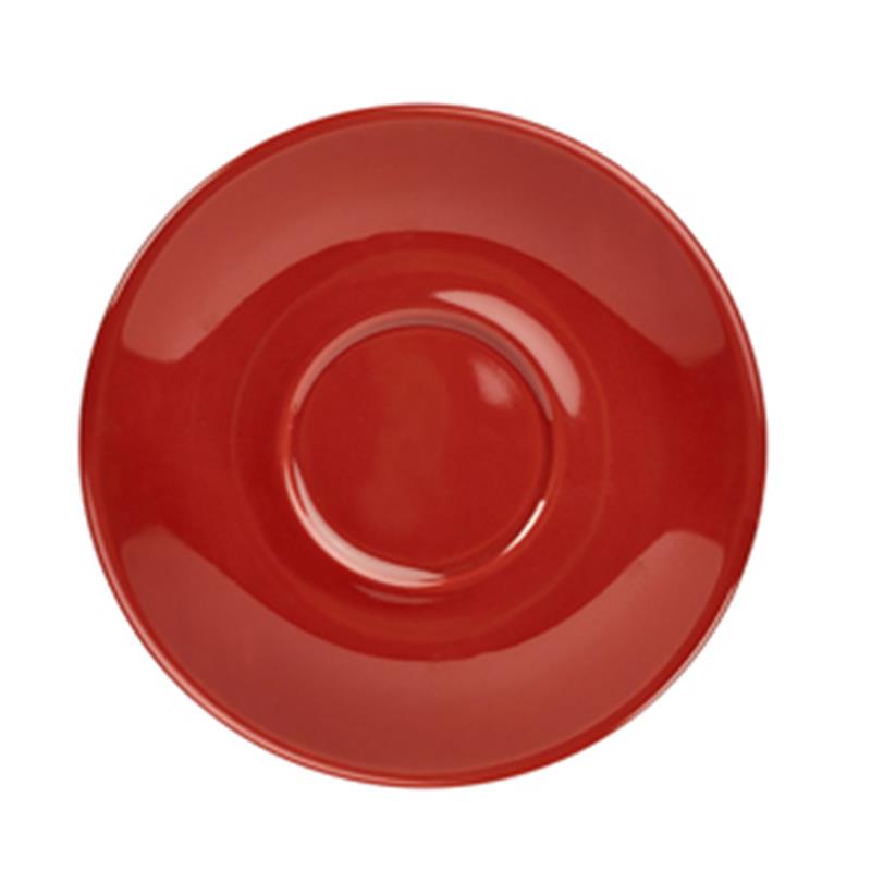 Genware Porcelain Red Saucer 12cm/4.75"