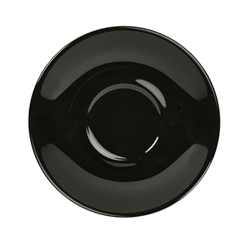 Genware Porcelain Black Saucer 13.5cm/5.25"