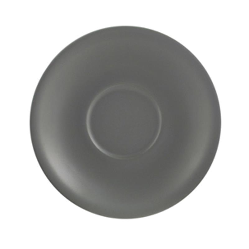 Genware Porcelain Matt Grey Saucer 13.5cm/5.25"