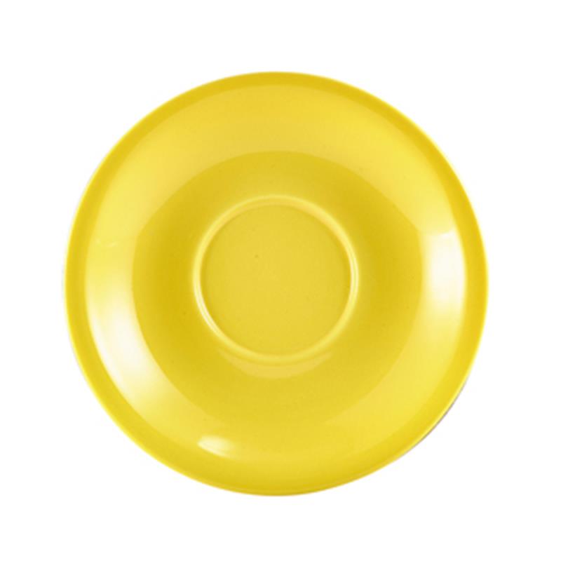 Genware Porcelain Yellow Saucer 13.5cm