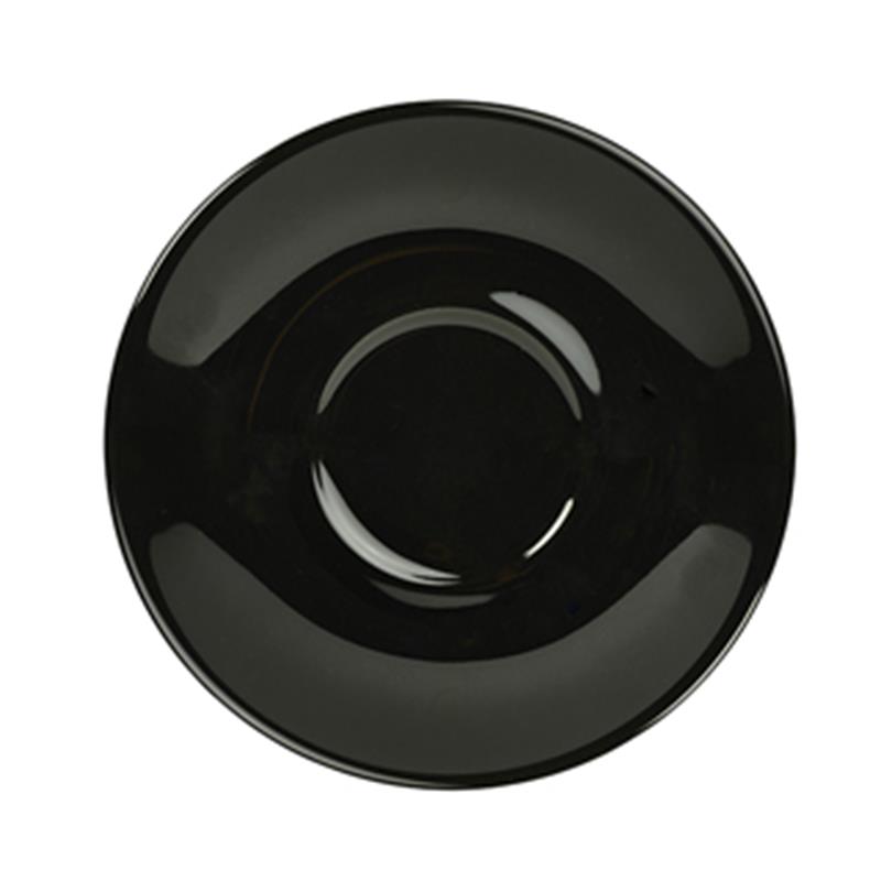 Genware Porcelain Black Saucer 14.5cm/5.75"