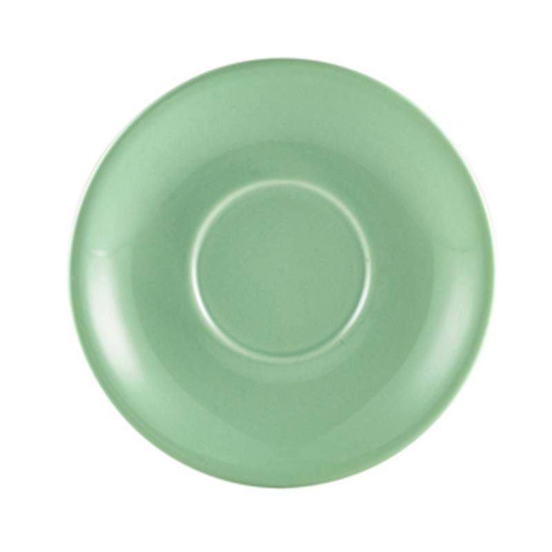 Genware Porcelain Green Saucer 14.5cm/5.75"