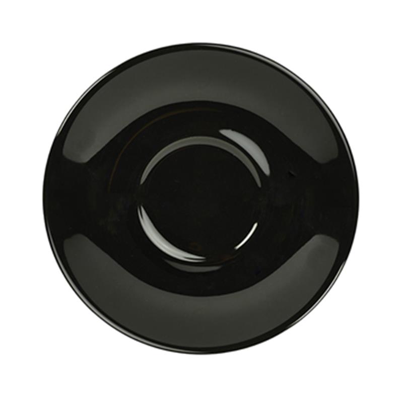 Genware Porcelain Black Saucer 16cm/6.25"