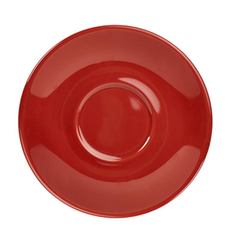 Genware Porcelain Red Saucer 16cm/6.25"