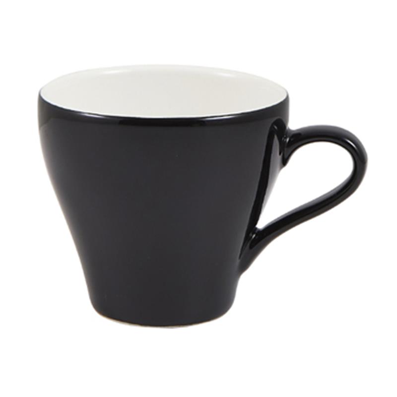 Genware Porcelain Black Tulip Cup 18cl/6.25oz
