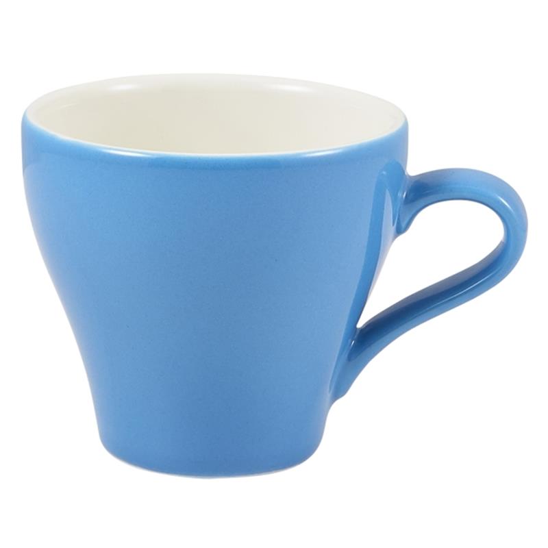 Genware Porcelain Blue Tulip Cup 18cl/6.25oz