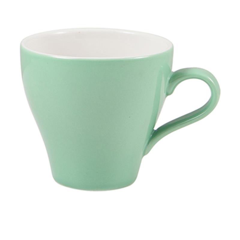 Genware Porcelain Green Tulip Cup 28cl/10oz