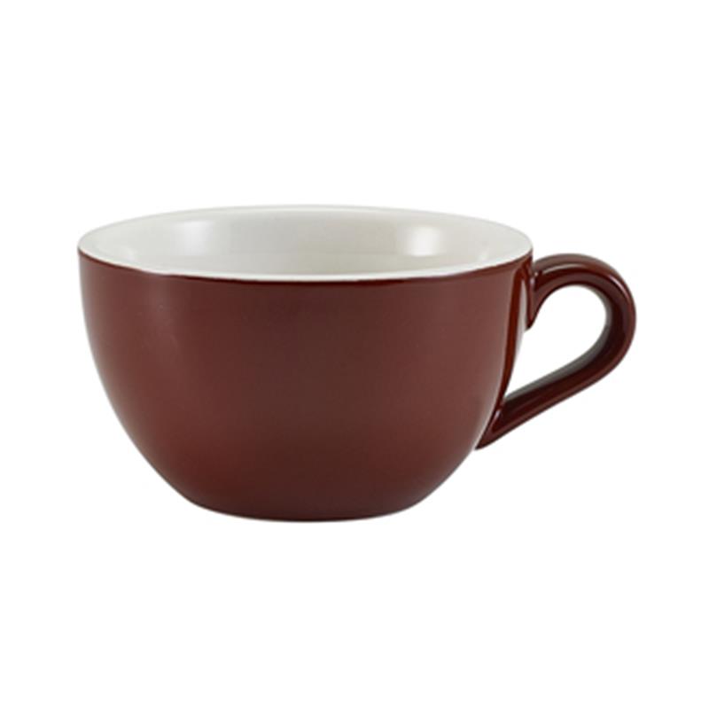 GenWare Porcelain Brown Bowl Shaped Cup 17.5cl/6oz