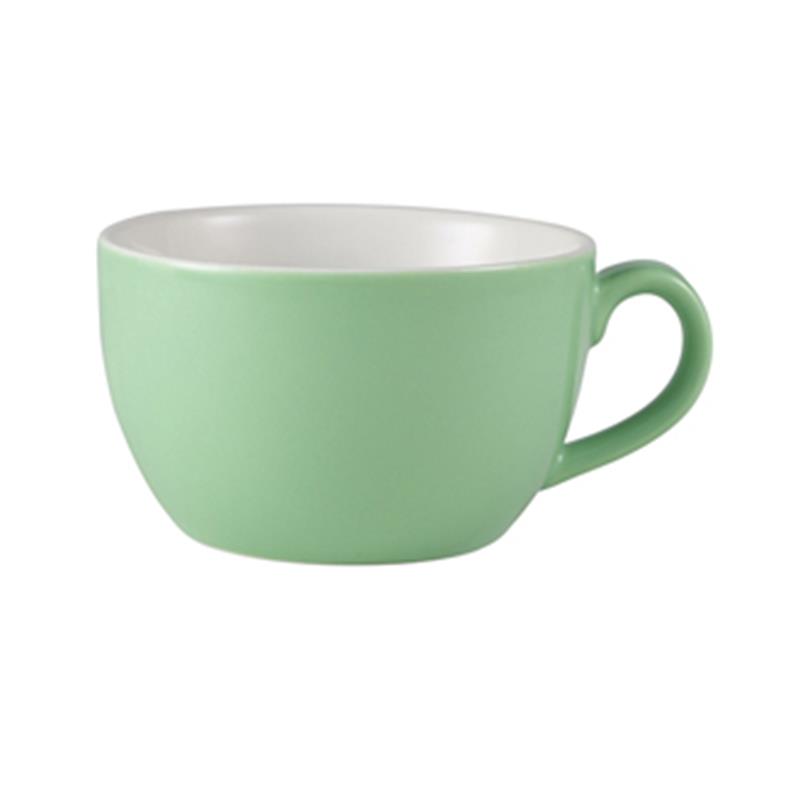 Genware Porcelain Green Bowl Shaped Cup 17.5cl/6oz