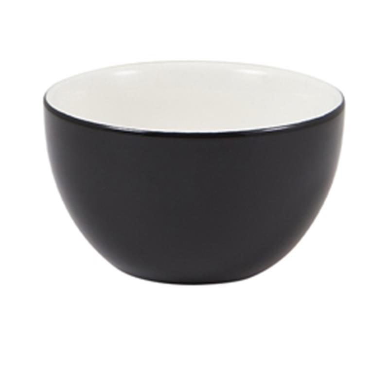 Genware Porcelain Black Sugar Bowl 17.5cl/6oz