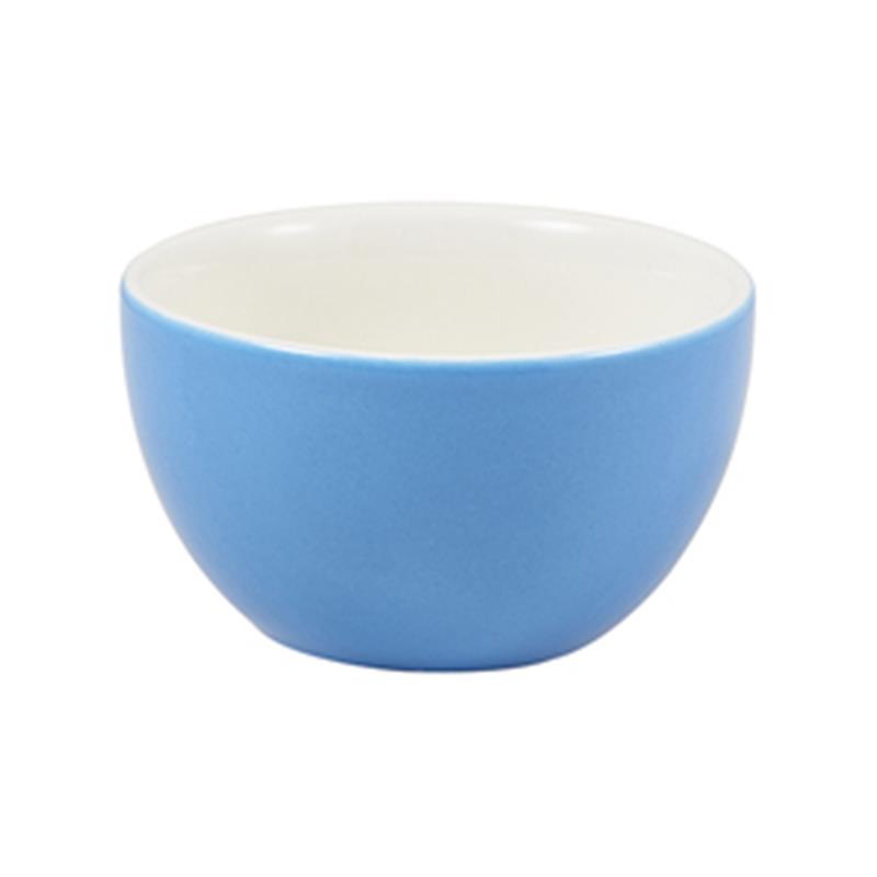 Genware Porcelain Blue Sugar Bowl 17.5cl/6oz