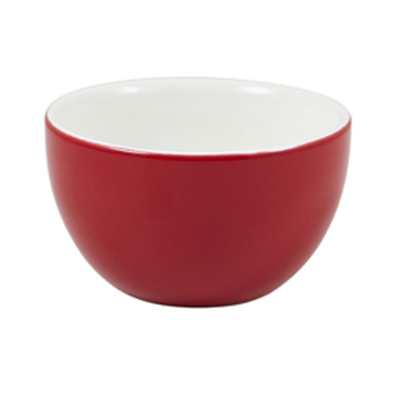 Genware Porcelain Red Sugar Bowl 17.5cl/6oz