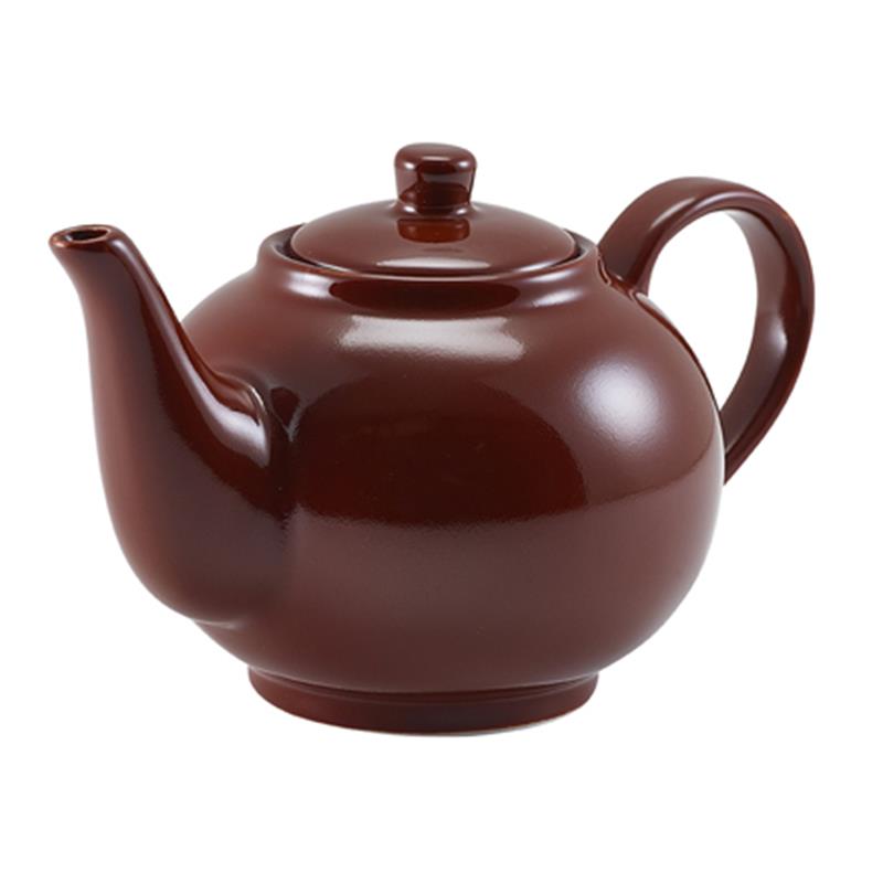 GenWare Porcelain Brown Teapot 45cl/15.75oz