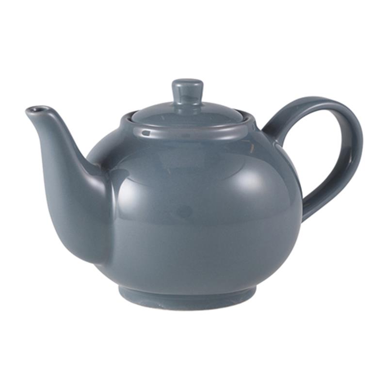 Genware Porcelain Grey Teapot 45cl/15.75oz