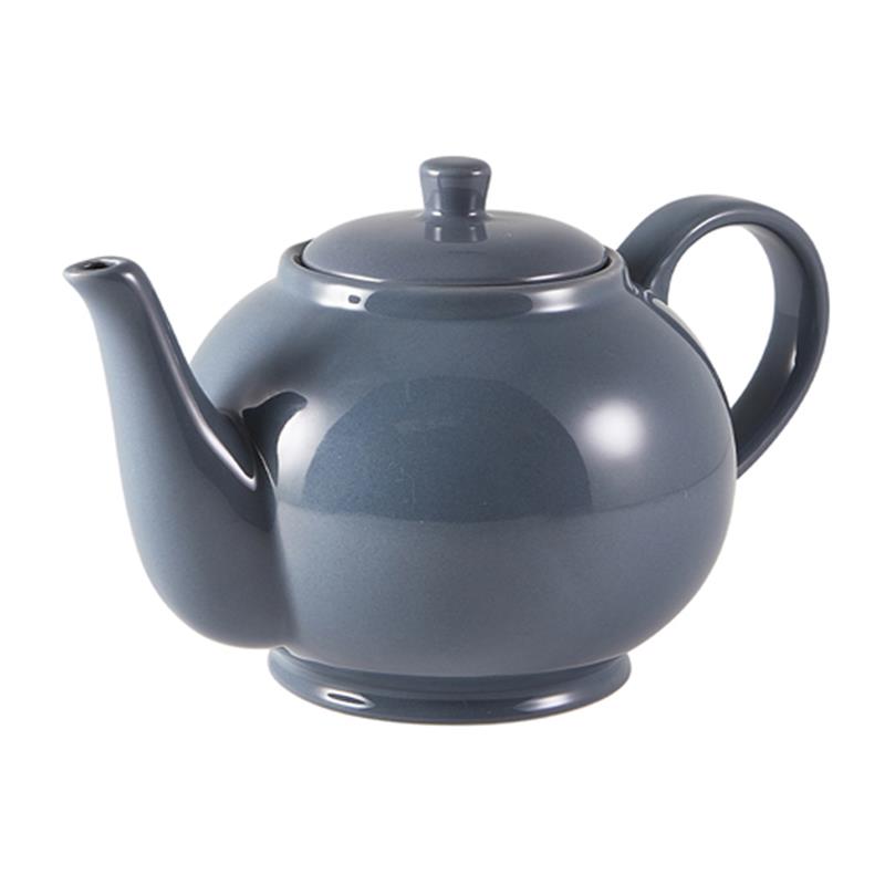 Genware Porcelain Grey Teapot 85cl/30oz