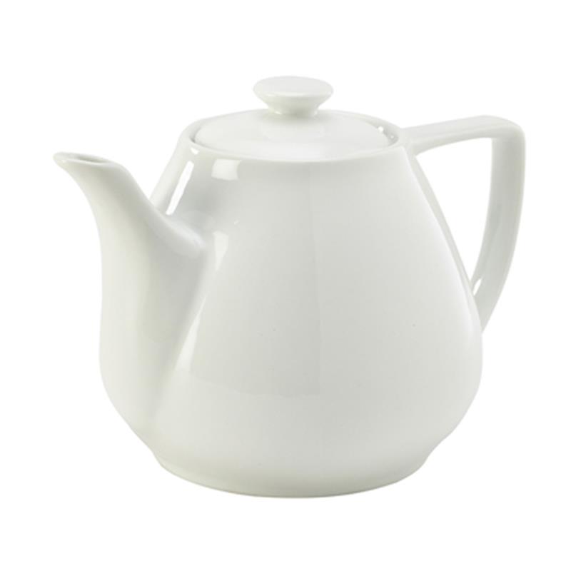 Genware Porcelain Contemporary Teapot 92cl/32oz
