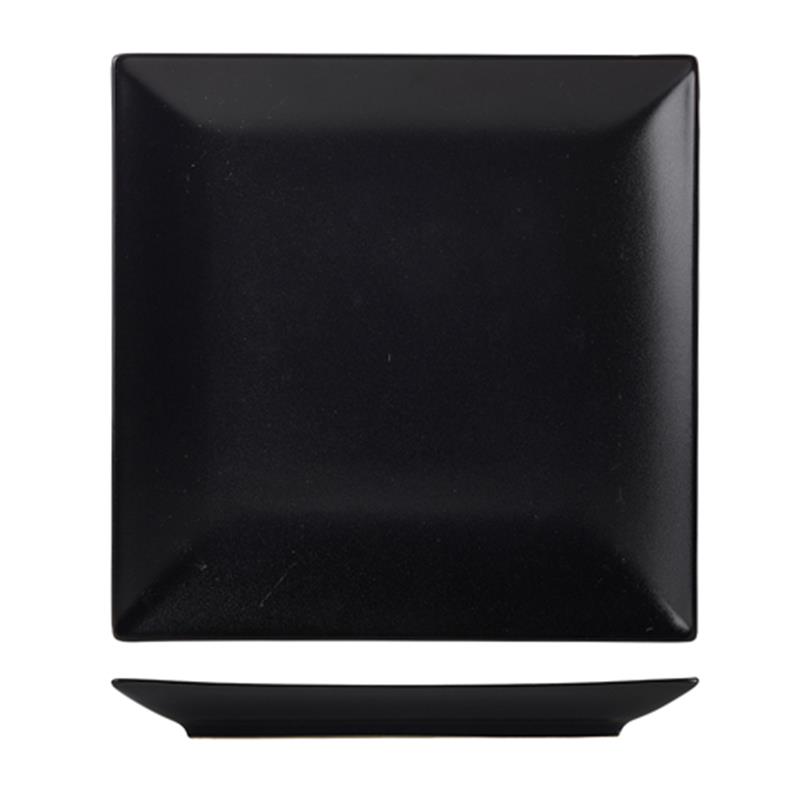 Luna Stoneware Black Square Plate 26cm/10.25"