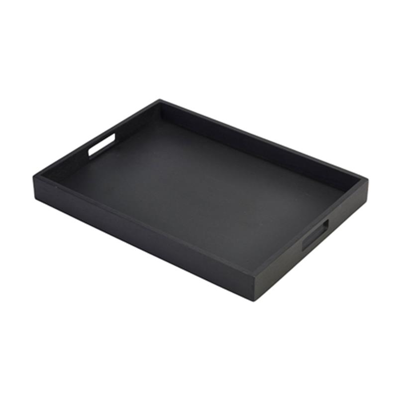 Solid Black Butlers Tray 44 x 32 x 4.5cm