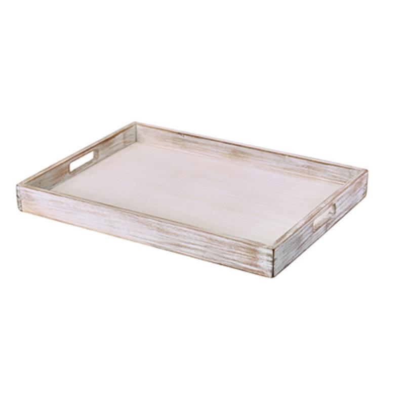 GenWare White Wash Butlers Tray 44 x 32 x 4.5cm