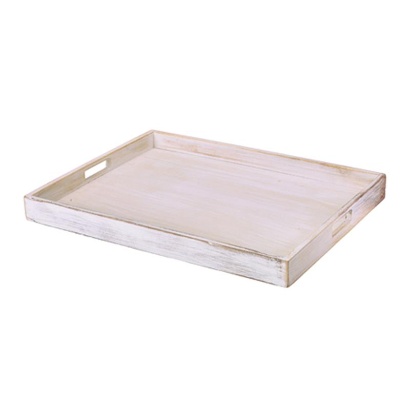 GenWare White Wash Butlers Tray 49 x 38.5 x 4.5cm