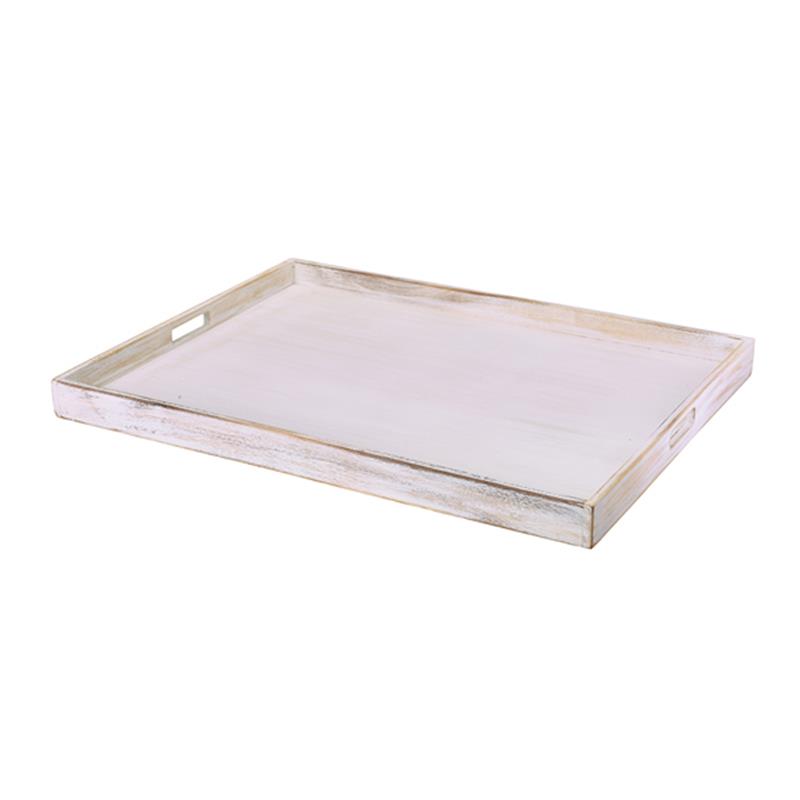 GenWare White Wash Butlers Tray 64 x 48 x 4.5cm