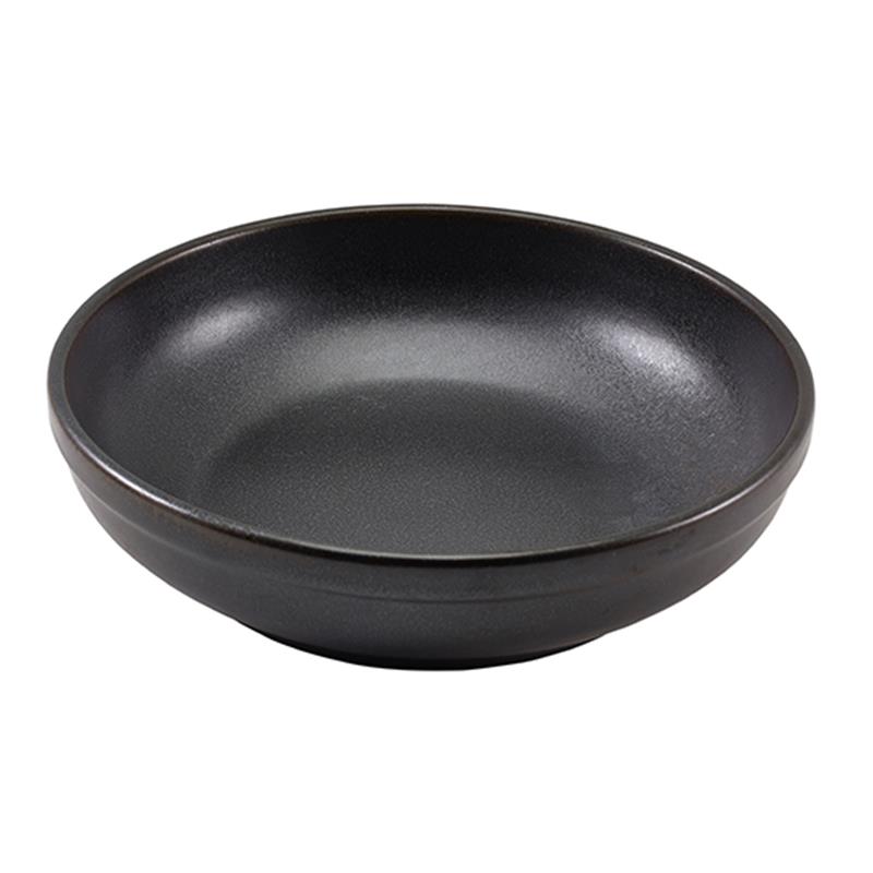 Terra Porcelain Black Coupe Bowl 23cm