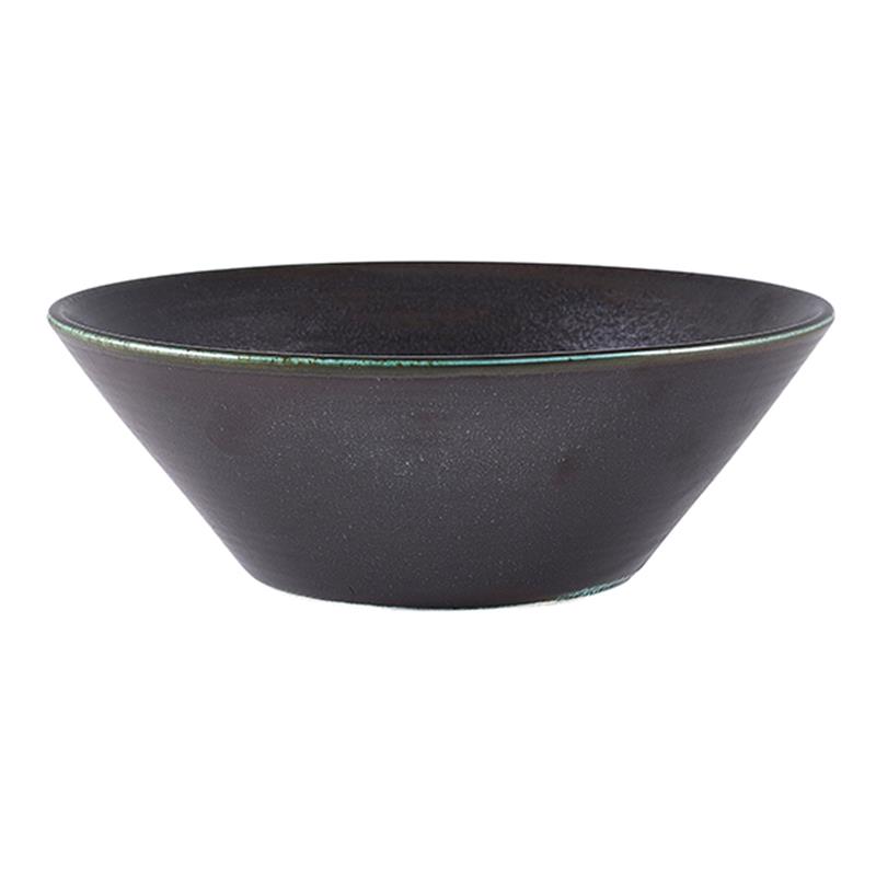 Terra Porcelain Black Conical Bowl 19.5cm