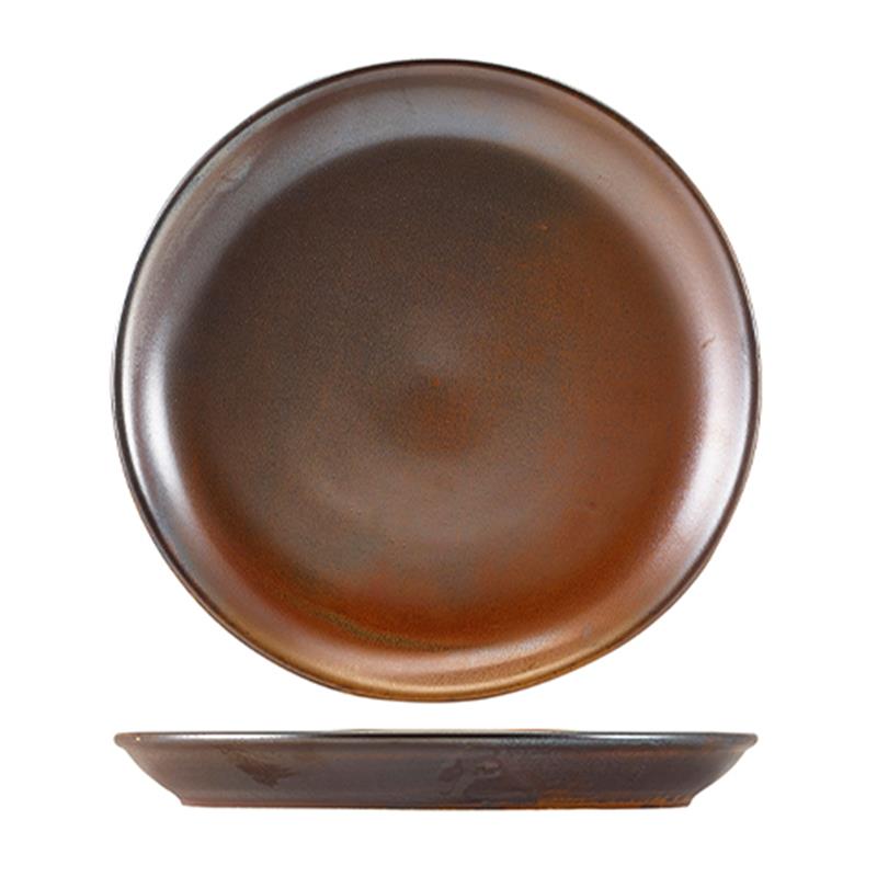 Terra Porcelain Rustic Copper Coupe Plate 24cm