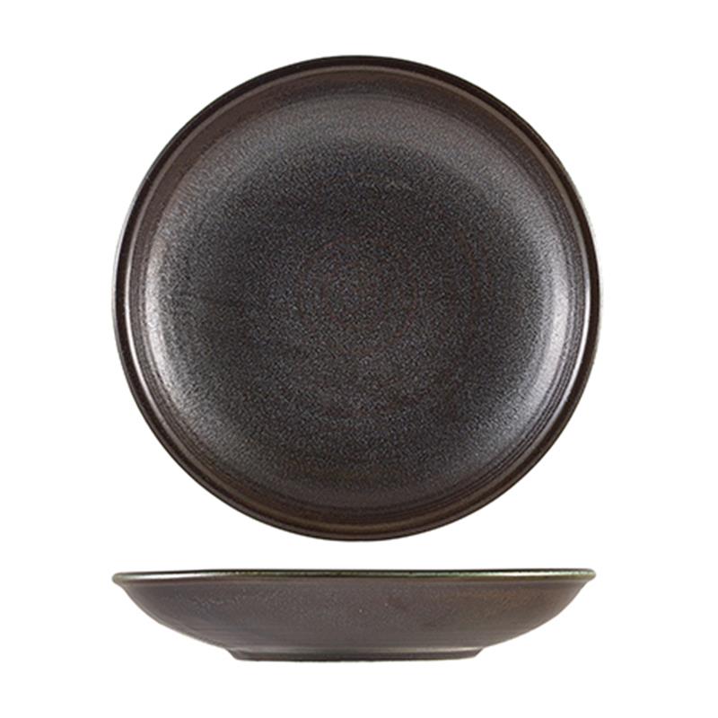 Terra Porcelain Black Deep Coupe Plate 21cm