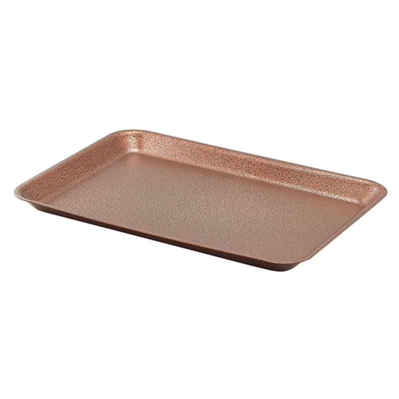 Galvanised Steel Tray 37x26.5x2cm Hammered Copper