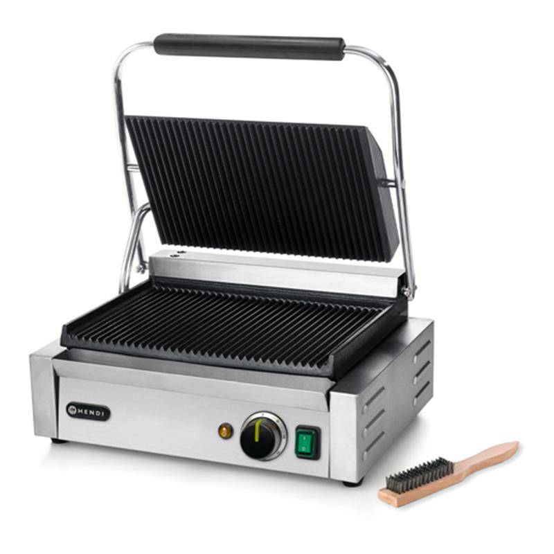 Hendi Large Ribbed Contact Grill