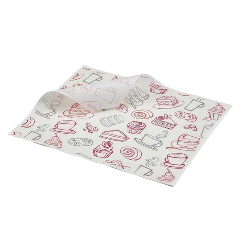 GenWare Greaseproof Paper Coffee And Cake 20 x 25cm