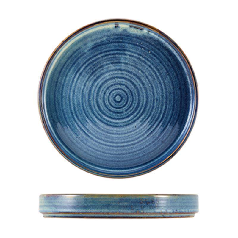 Terra Porcelain Aqua Blue Presentation Plate 18cm