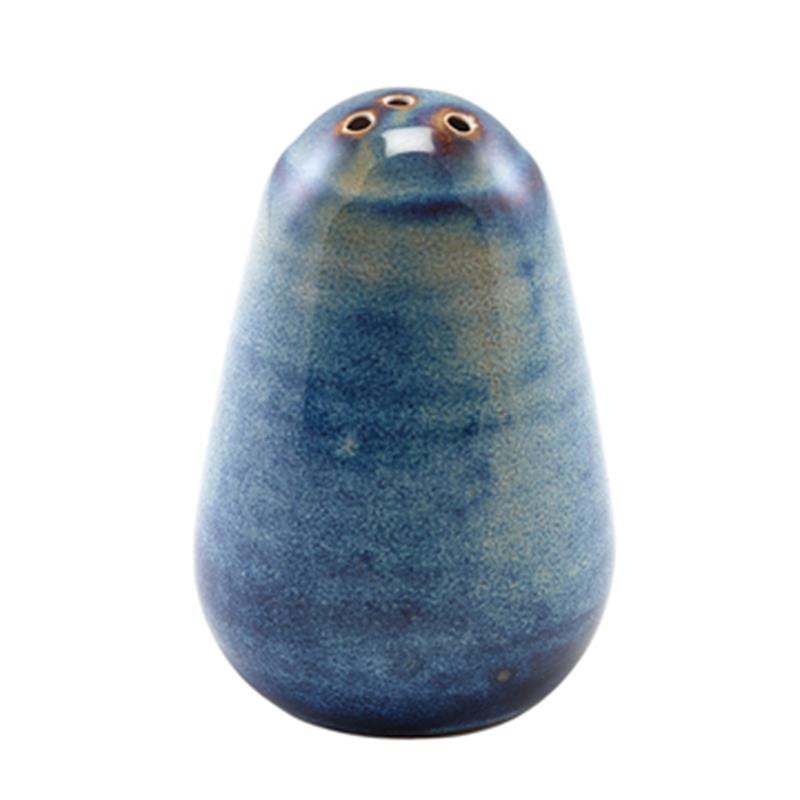 Terra Porcelain Aqua Blue Pepper Shaker