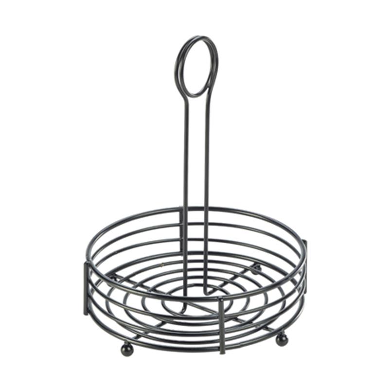 Black Wire Table Caddy 6.5" Dia X 8.5" (H)
