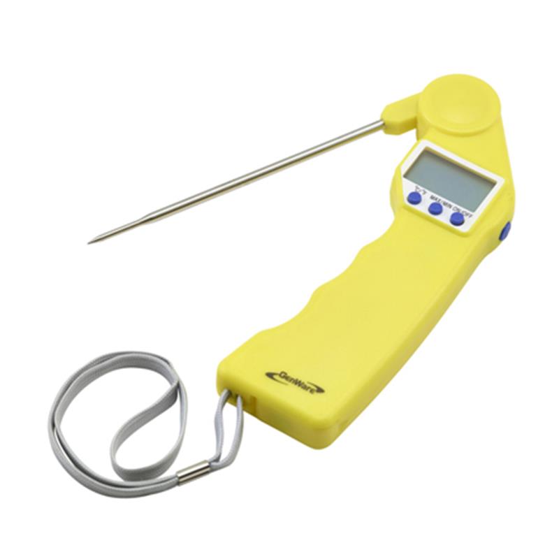 Genware Yellow Folding Probe Pocket Thermometer