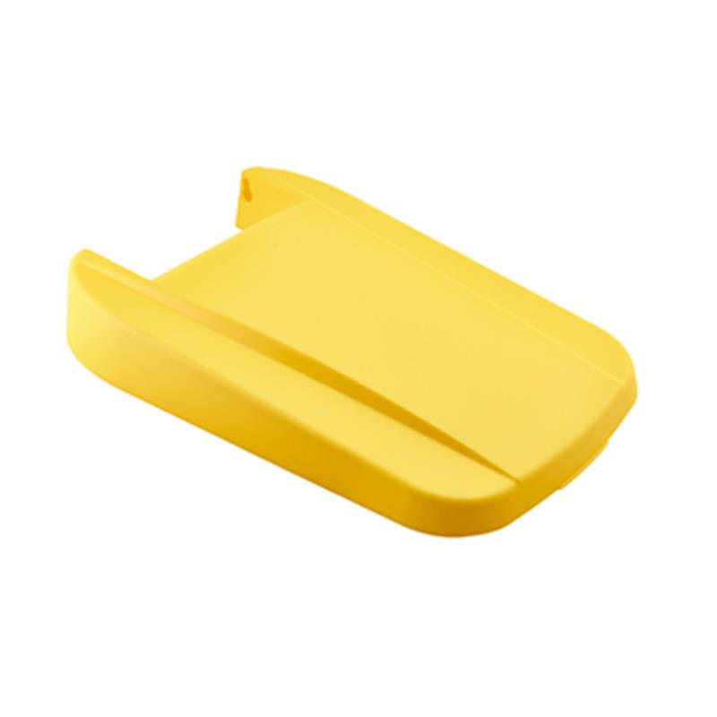 Yellow Closed Lid For Grey Recycling Bin 85L