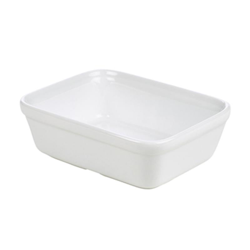 Genware Porcelain Rectangular Pie Dish 15.5x11.5cm/6 x 4.5"