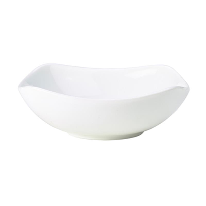 Genware Porcelain Rounded Square Bowl 17cm/6.5"