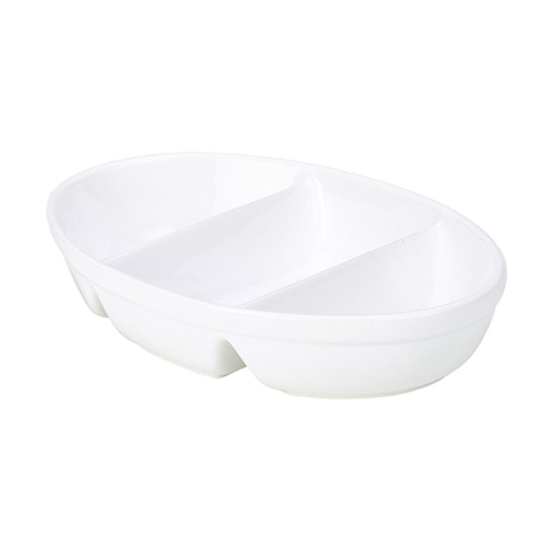 R.G.3 Divided Veg. Dish 24cm White