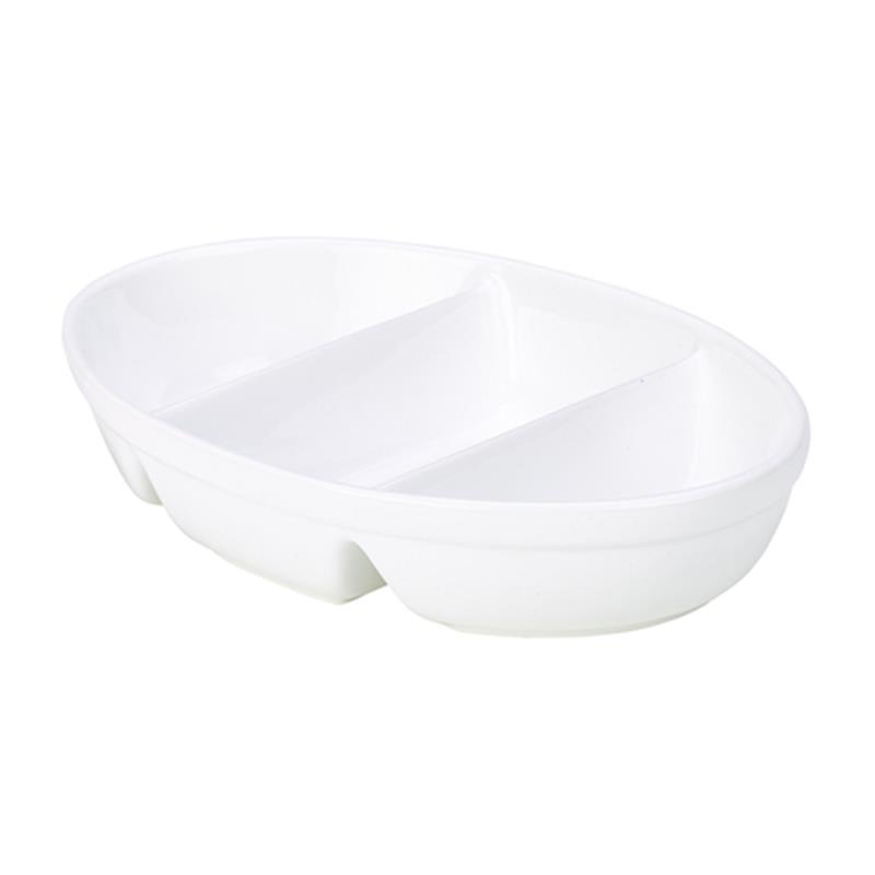 R.G.3 Divided Veg. Dish 28cm White