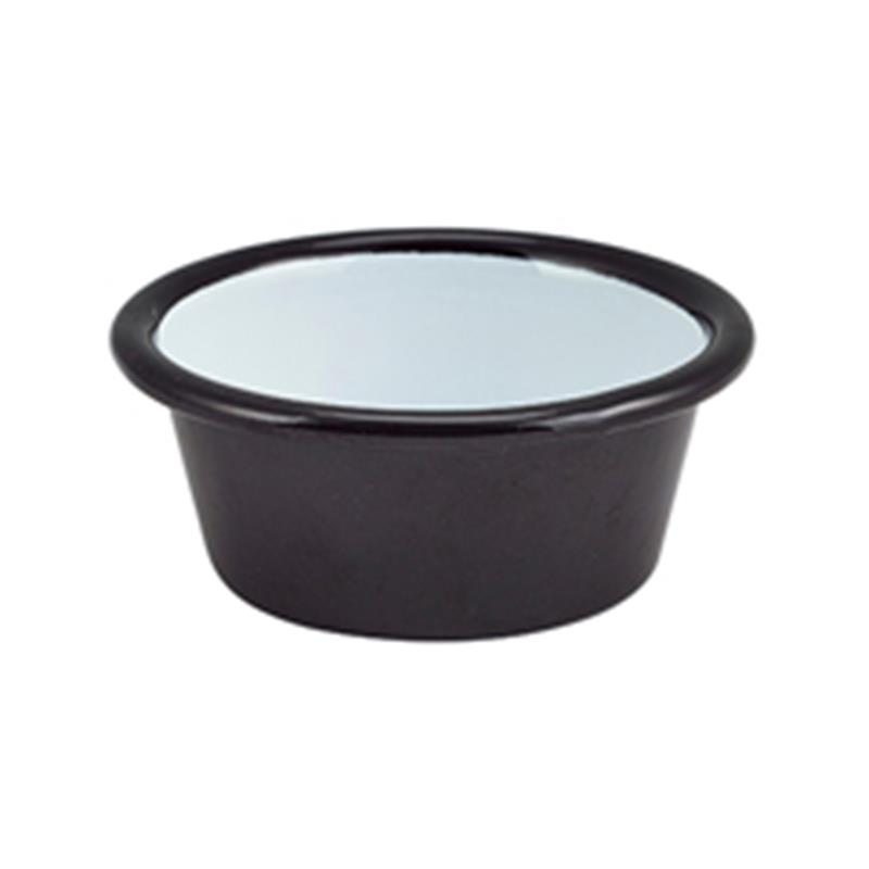 Enamel Ramekin Black 8cm Dia 90ml/3.2oz