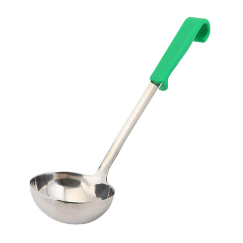 Genware Plastic Handle Soup Ladle Green