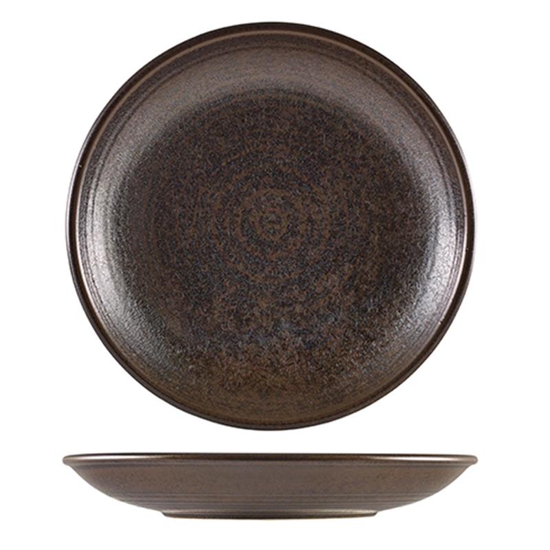 Terra Porcelain Black Deep Coupe Plate 28cm