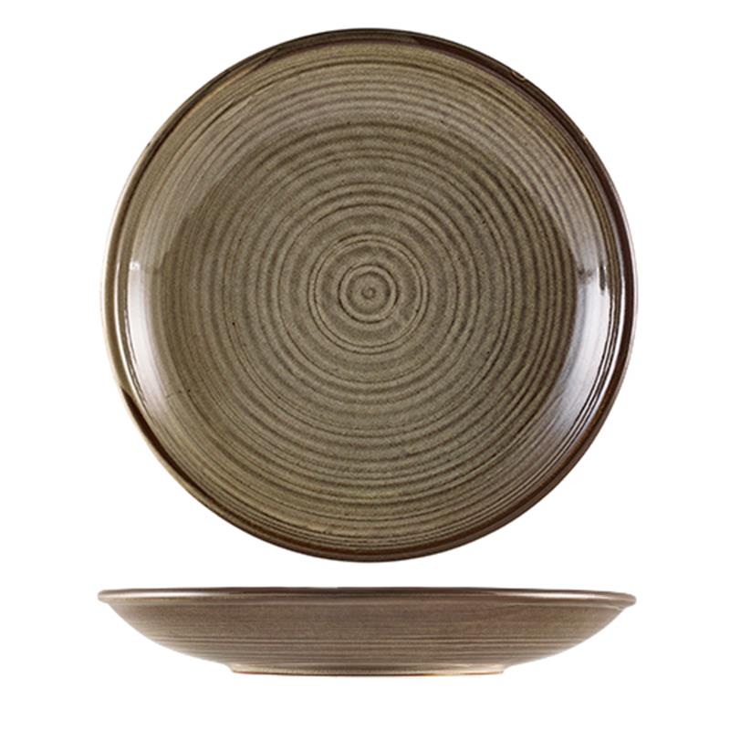 Terra Porcelain Grey Deep Coupe Plate 28cm