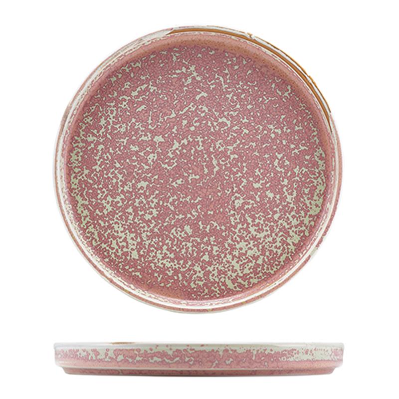 Terra Porcelain Rose Low Presentation Plate 25cm