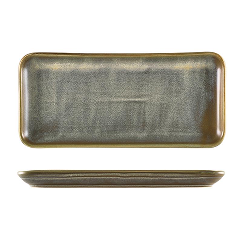 Terra Porcelain Matt Grey Narrow Rectangular Platter 27 x 12.5cm