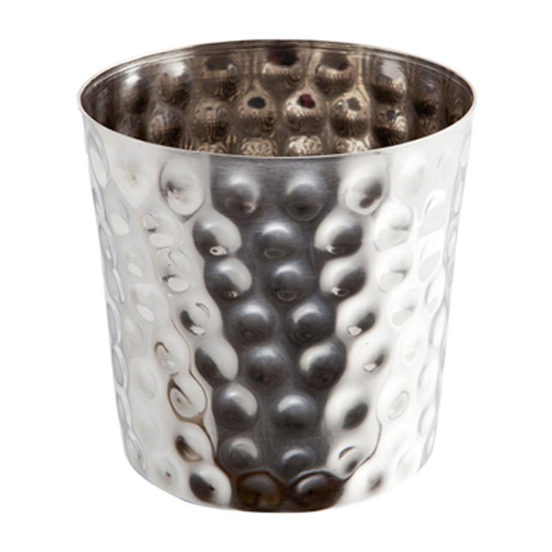 Hammered Stainless Steel Serving Cup 8.5 x 8.5cm