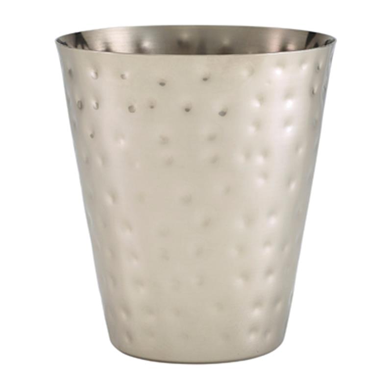 Hammered Stainless Steel Conical Serving Cup 9 x 10cm